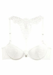 Lascana, LASCANA Push-up-BH, LASCANA Push-up-BH »Melissa«, mit Vorderverschluss & Spitzenrücken aus Stickerei, Dessous