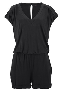 Lascana, LASCANA Kurzoverall, LASCANA Kurzoverall, mit V-Ausschnitt, elastischer Jumpsuit mit Taschen
