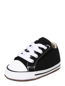 CONVERSE, Sneaker 'CHUCK TAYLOR ALL STAR CRIBSTER CANVAS', Converse Chuck Taylor All Star Baby Sneaker - Black + Natural Ivory + White EU17
