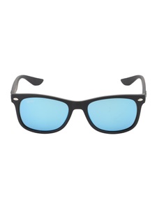 Ray-Ban, Ray-Ban RJ 9052S 100S/55 Matte Black Blue Mirror, Ray-Ban Junior New Wayfarer RJ9052S 100S55