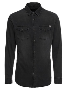 JACK & JONES, Jack & Jones Jeanshemd »SHERIDAN SHIRT«, Jack & Jones - Hemd Sheridan, für Herren, Schwarz, Größe XXL