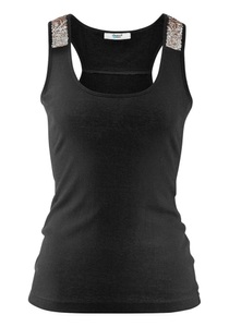 Lascana, LASCANA Strandtop, LASCANA Strandtop, mit Pailetten, Glitzertop aus Baumwolle, festlich