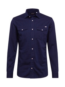 JACK & JONES, Jack & Jones Jeanshemd »SHERIDAN SHIRT«, Jack & Jones - Hemd Sheridan, für Herren, Dunkelblau, Größe L