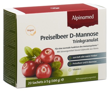 Alpinamed, Alpinamed Preiselbeer D-Mannose Trinkgranulat, Alpinamed Preiselbeer D-Mannose Trinkgranulat (20x5g)