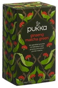 Pukka, Pukka Ginseng Matcha Green Tee Bio (20 Stück), Pukka Ginseng Matcha Green Tee Bio (20 Beutel)