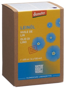 Naturkraftwerke, Naturkraftwerke Bio Leinöl, NATURKRAFTWERKE Leinöl nativ Demeter (4x100ml)