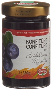 Morga, morga Konfitüre Heidelbeer Fruchtz (350 g), morga Heidelbeer-Konfi mit Fruchtzucker (350g)