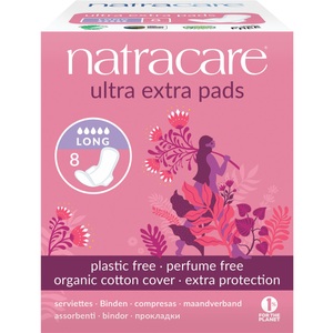 Natracare, Natracare Damenbinden mit Flügel ultra extra lang (8 Stück), Natracare Damenbinden Flügel ultra extra lang 8 Stück