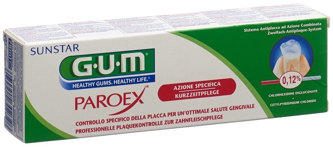 Sunstar Deutschland GmbH, Sunstar Deutschland GmbH Gum® Paroex Zahngel 0,12 %, SUNSTAR GUM Paroex Zahnpasta 0.12 % Chlorhexidin (75ml)