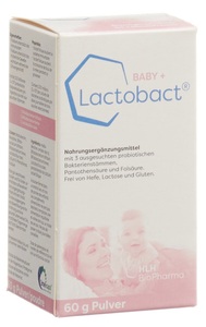 Lactobact, Lactobact BABY + Pulver (60 g), Lactobact Baby + - Darmaufbau ab dem Tag der Geburt