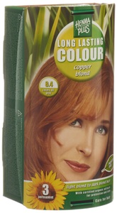 Henna Plus, Henna Plus Long Last Colour 8.4 goldkupferblond (1 Stück), Hennaplus Lang anhaltende Kupfer Blond 8,4