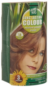 Henna Plus, Henna Plus Long Last Colour 7.3 mittel gold blond (1 Stück), Hennaplus Langlebiges Mittelblond 7,3