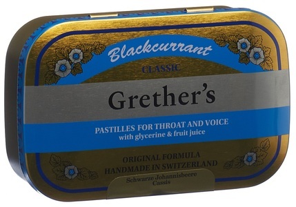 Dr. A. & L. Schmidgall GmbH & Co KG, Dr. A. & L. Schmidgall GmbH & Co KG Grether's Blackcurrant Gold zuckerhaltige Pastillen, Grether's Pastilles Blackcurrant (110g)
