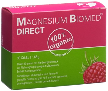 Magnesium Biomed, Magnesium Biomed direct Granulat (30 Stück), Magnesium Biomed Direct Sticks (30 Stk)