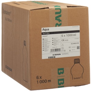 B.Braun, B.Braun raun Spüllösung (6x1000 ml), AQUA DEST Braun Spüllösung Ecotainer (6x1000ml)