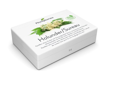 Phytopharma, Phytopharma Holunderblüten Pastillen (40 Stück), Phytopharma Holunderblüten Pastillen (40 Stk)
