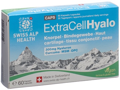 ExtraCellHyalo, ExtraCellHyalo Kapsel (60 Stück), ExtraCellHyalo Hyalo für Haut und Knorpel Kapsel vegan (60 Stück)