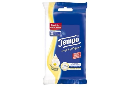 Tempo, Tempo Toilettenpapier feucht Sanft&Pflegend Travelpack (10 Stück), Tempo Feuchte Toilettentücher Sanft & Pflegend Travel Pack (10 Stk)