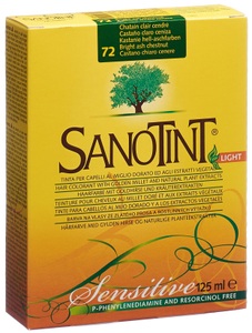 SANOTINT, SANOTINT SENSITIVE Light Haarfarbe 72 kastanie hell-aschfarbe (1 Stück), Sanotint Sensitive Haarfarbe 72 dunkelaschblond