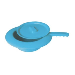 Sundo, Sundo Steckbecken ø31cm blau mit Griff und Deckel (1 Stück), Sundo Steckbecken ø31cm blau mit Griff und Deckel
