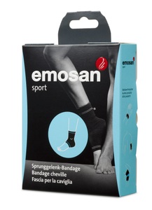 Emosan, emosan sport Sprunggelenk-Bandage L (1 Stück), Emosan Sport Sprunggelenk-Bandage L, Umfang Sprunggelenk 24-26cm (1 Stk)