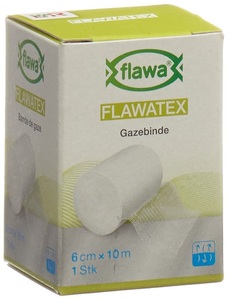 flawa, flawa Gazebinde 6cmx10m unelastisch (1 Stück), flawa Flawatex Gazebinde 6cmx10m unelastisch