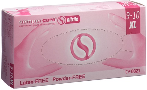 Sempercare, Sempercare Handschuhe Nitril XL puderfrei unsteril (90 Stück), Sempercare Nitril Handschuhe, Grösse XL, blau, puderfrei (90 Stk)