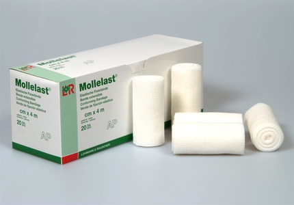 Mollelast, Mollelast Elastische Fixierbinde 10cmx4m weiss (20 Stück), Mollelast Elastische Fixierbinde 10cmx4m weiss