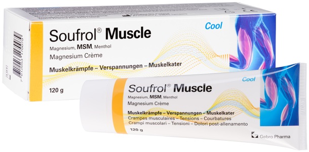 Soufrol, Soufrol Muscle Magnesium Creme Cool (120 g), Soufrol Muscle Magnesium Crème Cool, Tube (120g)