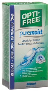 Alcon, ALCON Opti-Free® Pure Moist® Reise Pack 16 Stunden Feuchtigkeit, Opti-Free PureMoist - 90ml + Behälter