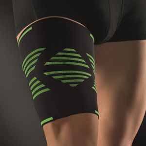 bort, bort Sport Oberschenkelstütze L schwarz (1 Stück), BORT ActiveColor Sport Oberschenkelbandage L schwarz/grün