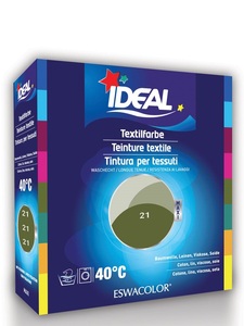 Ideal, IDEAL Baumwolle Color No21 khaki (1 Stück), IDEAL Textilfarbe Khaki 21 Maxi (400g)