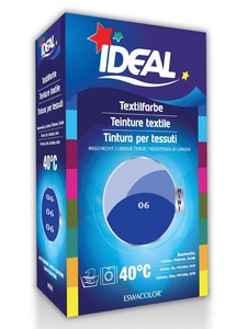 Ideal, IDEAL Baumwolle Color No06 königsblau (1 Stück), IDEAL Textilfarbe Königsblau 06 Mini (200g)