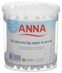 Anna, Anna Wattestäbchen Sicherheit (60 Stück), Anna Wattestäbchen Sicherheit (60 Stk)