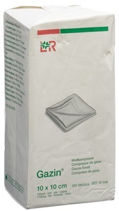 Gazin, Gazin Faltkompr 10x10cm 16f RK (100 Stück), Gazin Mullkompressen 10x10cm 16-fach RK