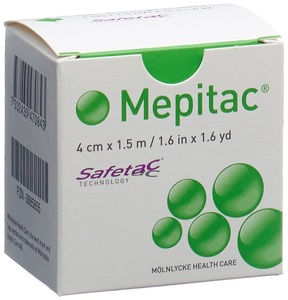 Mepitac, Mepitac Fixierverband 1.5mx4cm Silikon (1 Stück), Mepitac Safetac Fixierverband 1.5mx4cm (1 Stk)