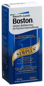 Bausch+Lomb, Boston Simplus Aufbewahrungslösung 120ml, Boston SIMPLUS Ein-Flaschen-Universallösung (120ml)