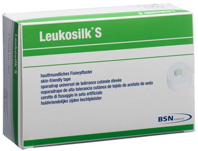 BSN MEDICAL, BSN MEDICAL Leukosilk® S hautfreundliches Fixierpflaster 2,50 cm x 9,2 m, Leukosilk S Heftpflaster 9.2mx2.5cm weiss (12 Stk)