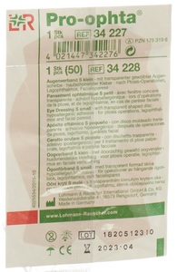 Lohmann & Rauscher, LOHMANN & RAUSCHER Pro Ophta S Augenverband Klein 34227, Pro-ophta S Augenverband S durchsichtig (1 Stk)