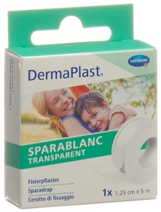 DermaPlast, DermaPlast Sparablanc Transparent 1.25cmx5m weiss (1 Stück), DermaPlast Sparablanc Transparent 1.25cmx5m, weiss (1 Stk)