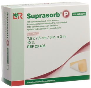 Lohmann & Rauscher, Lohmann & Rauscher Suprasorb® P 7,5 x 7,5 cm, Suprasorb® P PU-Schaumverband 7,5 cm x 7,5 cm nicht selbstklebend