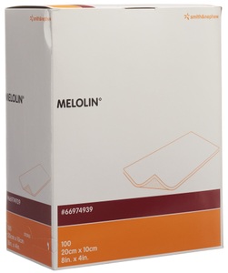 SMITH NEPHEW, smith & nephew Melolin Wundauflage 20 x 10 cm, MELOLIN Wundkompressen, 10x20cm, steril (100 Stk)