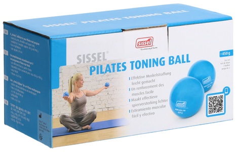 Sissel, SISSEL Pilates Toning Ball 9cm 450g blau (2 Stück), SISSEL Gymnastikball »Toning Ball 450 g«