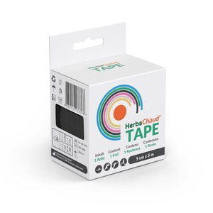 Herbachaud, HerbaChaud Tape 5cmx5m schwarz (1 Stück), HerbaChaud Tape 5cmx5m schwarz (1 Stk)
