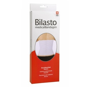 Bilasto, Bilasto Bauchbandage Damen L weiss mit Micro-Klettverschluss (1 Stück), Bilasto Bauchbandage Damen L weiss mit Micro-Klettverschluss