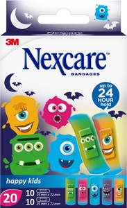 3m, 3M Kinderpflaster Happy Kids Monsters (20 Stück), 3M Nexcare Kinderpflaster Happy Kids Monsters (20 Stk)