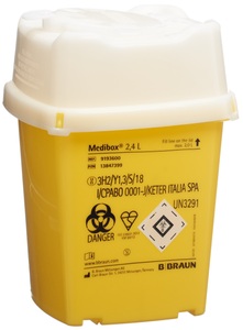 Braun, Braun Medibox® Entsorgungsbehälter Braun 2,4 Liter, Medibox Kanülensammler 2.4L (1 Stk)