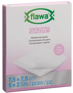 flawa, flawa Gazin Mullkompressen 7.5x7.5cm steril (5x2 Stück), FLAWA Gazin Mullkompressen Sterill 7,5x7,5cm (5x2 Stk)