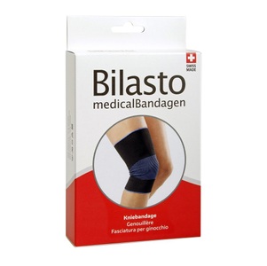Bilasto, Bilasto Kniebandage S schwarz/blau (1 Stück), Bilasto Kniebandage S schwarz/blau