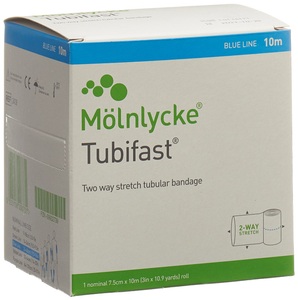 MOLNLYCKE HEALTHCARE, MOLNLYCKE HEALTHCARE Tubifast® 2-Way Stretch® 7,5 cm x 10 m blau, Tubifast Schlauchbandage 7.5cmx10m blau (1 Stk)